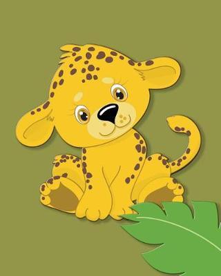 120 Page Handwriting Book: College Ruled Notebook Composition Book Diary Baby Cheetah Green Background