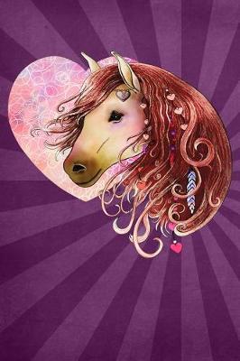 For the Love of Horses: College Ruled Notebook Composition Book Diary Girl's Journaling Book with Horse and Hearts