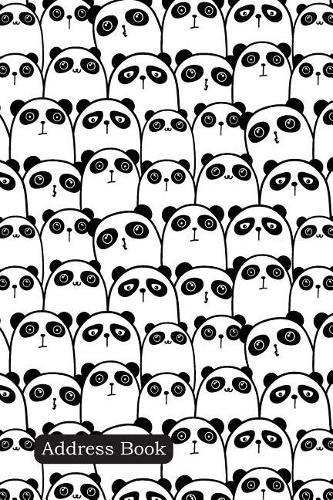 Address Book: Include Alphabetical Index with Cute Panda Pattern Cover