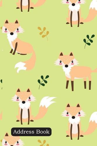 Address Book: Include Alphabetical Index with Fox Seamless Pattern Cover