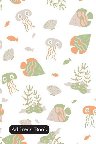 Address Book: Include Alphabetical Index with Ocean Pattern Design Cover