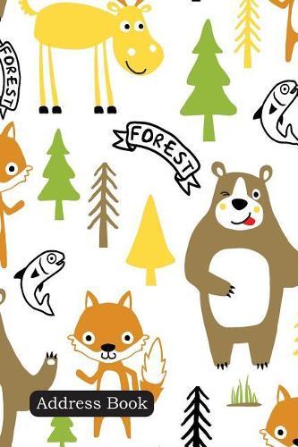 Address Book: Include Alphabetical Index with Pattern of Funny Animals Cover