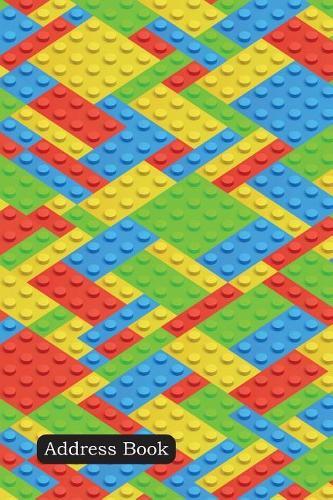 Address Book: Include Alphabetical Index with Plastic Building Blocks, 3D Bricks Cover