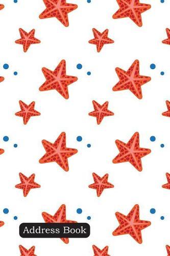 Address Book: Include Alphabetical Index with Sea Star Fish Seamless Pattern Cover