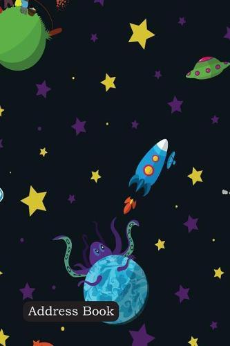 Address Book: Include Alphabetical Index with Seamless Space Pattern Cover