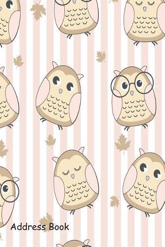 Address Book: Include Alphabetical Index with Cute Owl with Leaf Cover