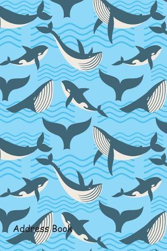 Address Book: Include Alphabetical Index with Whale in Ocean Waves Cover