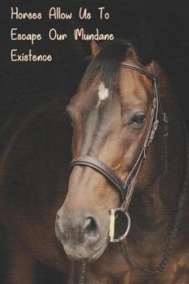 Horses Allow Us to Escape Our Mundane Existence: College Ruled Notebook Composition Book Diary Thoroughbred Horse