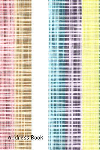 Address Book: Include Alphabetical Index with Colorful Line Background Cover