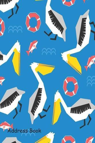 Address Book: Include Alphabetical Index with Seamless Pelican Pattern Cover