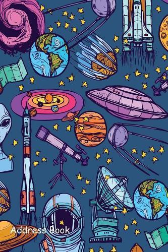 Address Book: Include Alphabetical Index with Space Sketch Seamless Cover