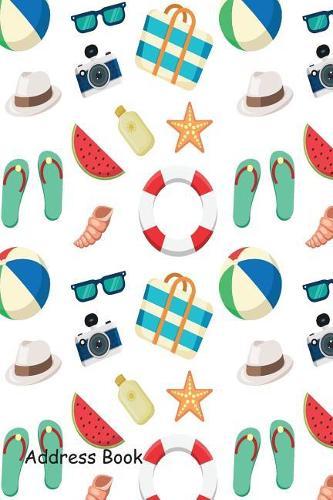 Address Book: Include Alphabetical Index with Summer Pattern with Beach Cover