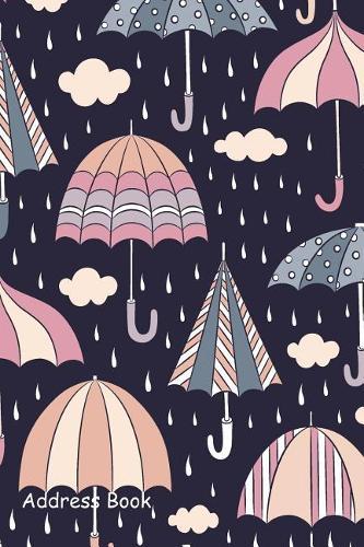 Address Book: Include Alphabetical Index with Umbrella Pattern Background Cover