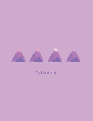 Nature Kid: Purple Gradient Volcano Mountain Notebook 150 College-Ruled Lined Pages 8.5 X 11