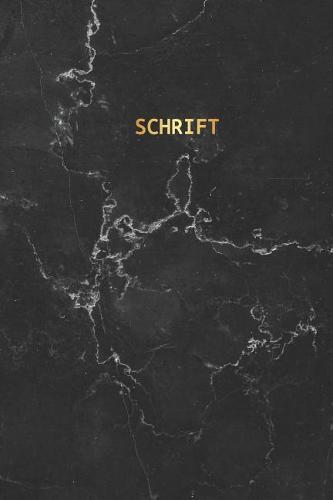 Schrift: Trendy & Hip Notitieboek Zwart en Goud Marmer Design Ideaal Voor School, Studie, Recepten of Wachtwoorden