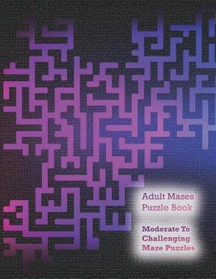 Adult Mazes Puzzle Book, Moderate to Challenging Maze Puzzles: Giant Maze Book Puzzlers for Adults