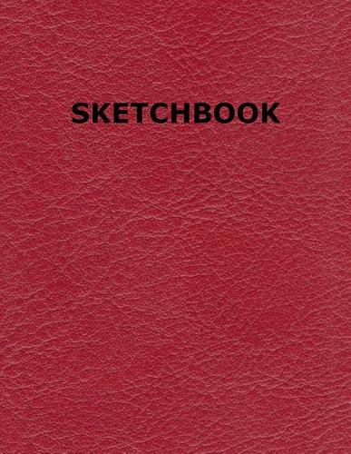 Sketchbook: Red Leather Style Cover for Sketching, Drawing and Doodling