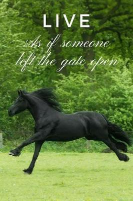 Live as If Someone Left the Gate Open: Horse Notebook and Journal