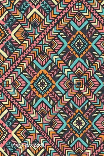 Address Book: For Contacts, Addresses, Phone Numbers, Email, Note, Alphabetical Index with Abstract Pattern