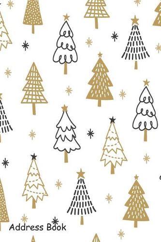 Address Book: For Contacts, Addresses, Phone Numbers, Email, Note, Alphabetical Index with Christmas Tree Pattern Background