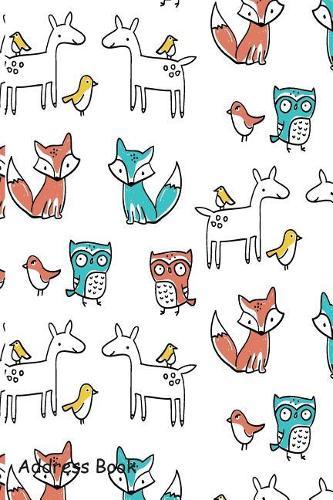 Address Book: For Contacts, Addresses, Phone Numbers, Email, Note, Alphabetical Index with Hand Drawn Fox Pattern Background