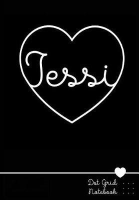 Jessi Dot Grid Notebook: Personalized Name Journal Black Heart - Punktraster Notizbuch Personalisiert Mit Namen