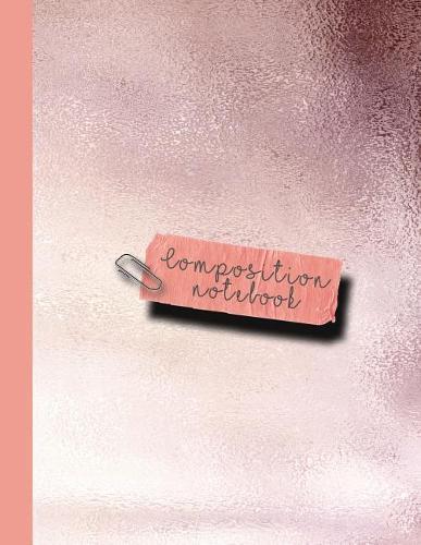 Composition Notebook: Large Sparkle Glitter School or Academic Notebook for Girls and Women - Pink Reflective Shine