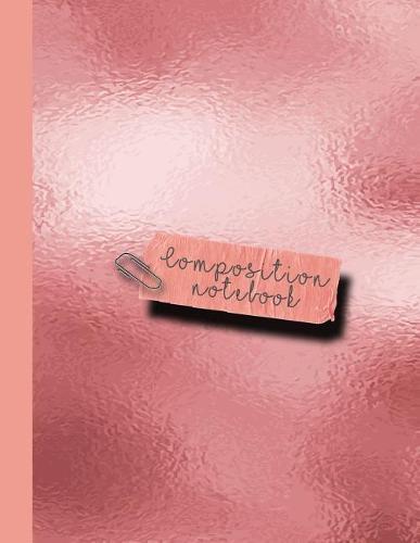 Composition Notebook: Large Sparkle Glitter School or Academic Notebook for Girls and Women - Deep Reflective Pink