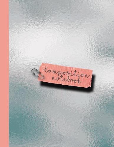 Composition Notebook: Large Sparkle Glitter School or Academic Notebook for Girls and Women - Blue Reflective Sheen