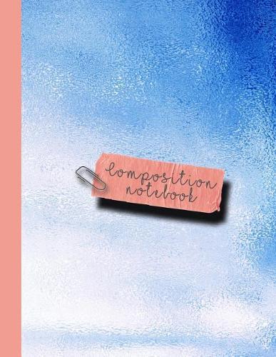 Composition Notebook: Large Sparkle Glitter School or Academic College Ruled Notebook for Girls and Women - Electric Blue Reflective Sheen