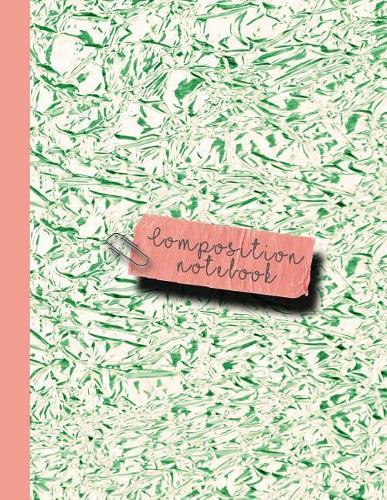 Composition Notebook: Large Sparkle Glitter School or Academic College Ruled Notebook for Girls and Women - Light Green Crinkle Sparkle