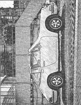 Vintage Porsche 911 Coupe Sketchbook 8.5 x 11 - 120 Pages Blank Journal