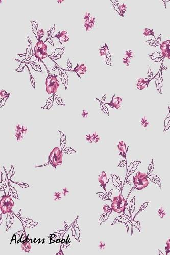 Address Book: For Contacts, Addresses, Phone, Email, Note, Emergency Contacts, Alphabetical Index with Floral Small Flowers