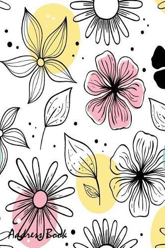 Address Book: For Contacts, Addresses, Phone, Email, Note, Emergency Contacts, Alphabetical Index with Scandinavia Flowers