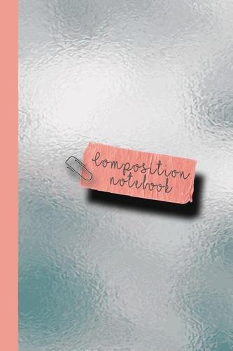 Composition Notebook: Small Sparkle Glitter School or Academic College Ruled Composition Notebook for Girls and Women - Blue Reflective Sheen