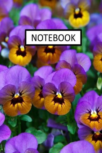 Notebook: Purple Pansies: Wide Ruled Notebook