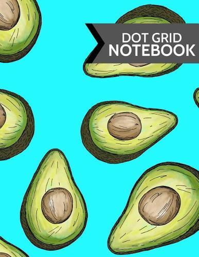 Dot Grid Notebook: Modern Avocado Design: Softcover Paperback 120 Page, (Large 8.5 X 11)