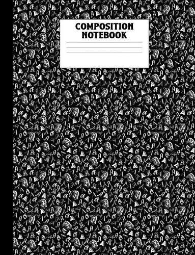 Composition Notebook: Letter a Pattern Wide Ruled Book