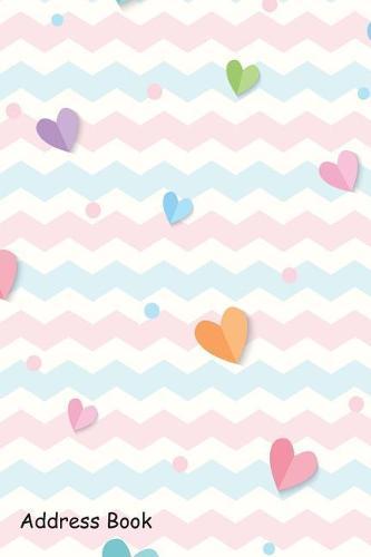 Address Book: For Contacts, Addresses, Phone, Email, Note, Emergency Contacts, Alphabetical Index with Heart Pattern