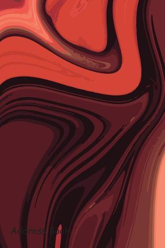 Address Book: For Contacts, Addresses, Phone, Email, Note, Emergency Contacts, Alphabetical Index with Liquid Marble Texture Design