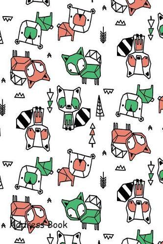 Address Book: For Contacts, Addresses, Phone, Email, Note, Emergency Contacts, Alphabetical Index with Fox Hand Drawn Background