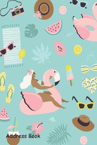 Address Book: Include Alphabetical Index with Cute Summer Seamless