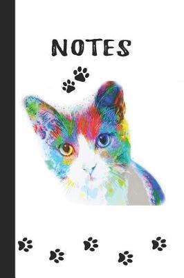 Notes: Funny Cat Gifts: Cute Artistic Lined Journal Notebook: Unique Customized Pages