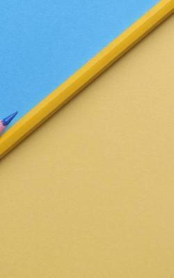 Colored Pencils Yellow & Blue 5x8 Writer's Utility Notebook: The Perfect Size to Take in Your Purse, Satchel, Bookbag, Overnight Bag, Personal Airplane Baggage or Anywhere a Writer Will Get Ideas.