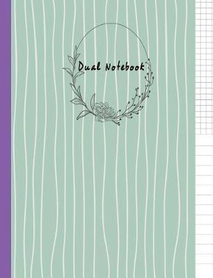 Dual Notebook: Composition Book Half Lined and Half Graph 5x5 on Same Page, Coordinate, Grid, Squared, Math Paper, Diary Journal Organizer to Get Creative.