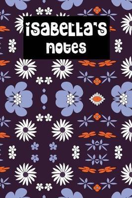 Isabella's Notes: Blue and White Personalised College Ruled Notebook