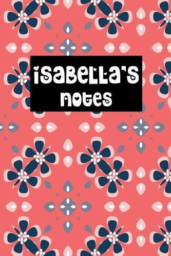 Isabella's Notes: Coral Personalised College Ruled Notebook