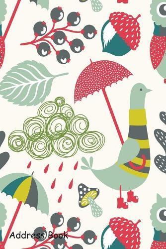 Address Book: For Contacts, Addresses, Phone, Email, Note, Emergency Contacts, Alphabetical Index With Animal Floral Leaves