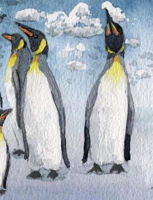 Penguin Happy Family Watercolor Composition Notebook: Journaling Lists Doodling Brainstorming Meditation Prayer Writers