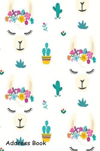 Address Book: For Contacts, Addresses, Phone, Email, Note, Emergency Contacts, Alphabetical Index with Cute Llama Face